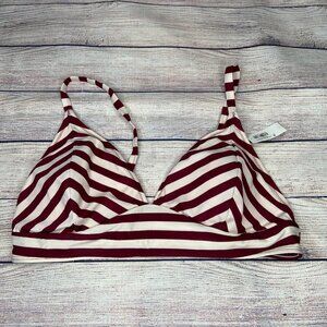 NWT Old Navy Striped Swim Bikini Top Size XL